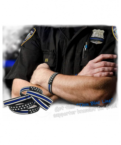 Free Thin Blue Line Wrist Band
