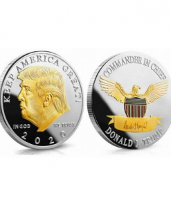 Gold-Silver Plated Patriotic Trump Coin